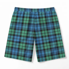 Campbell Ancient 01 Tartan Crest Men's Beach Shorts