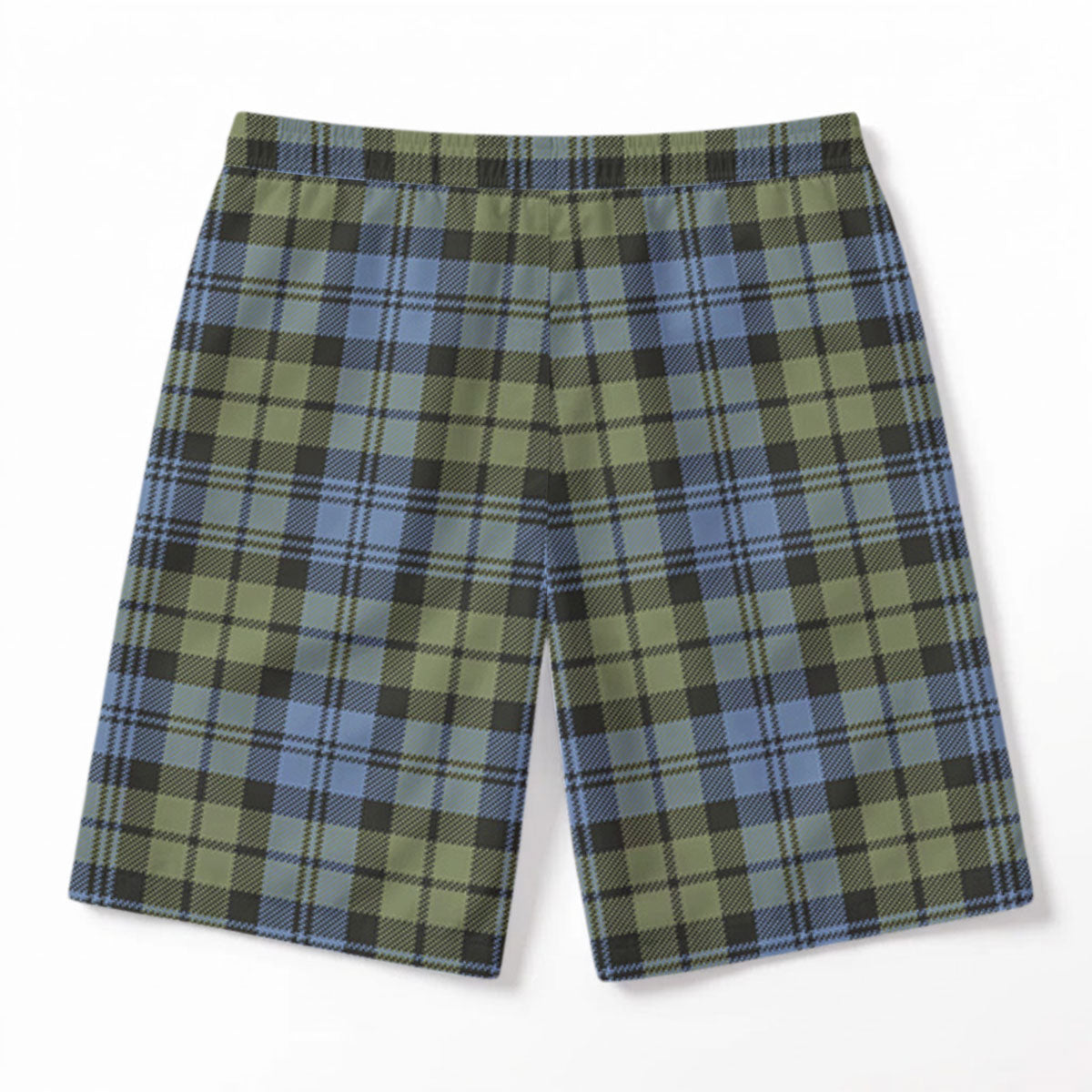 Campbell Faded Tartan Crest Men's Beach Shorts