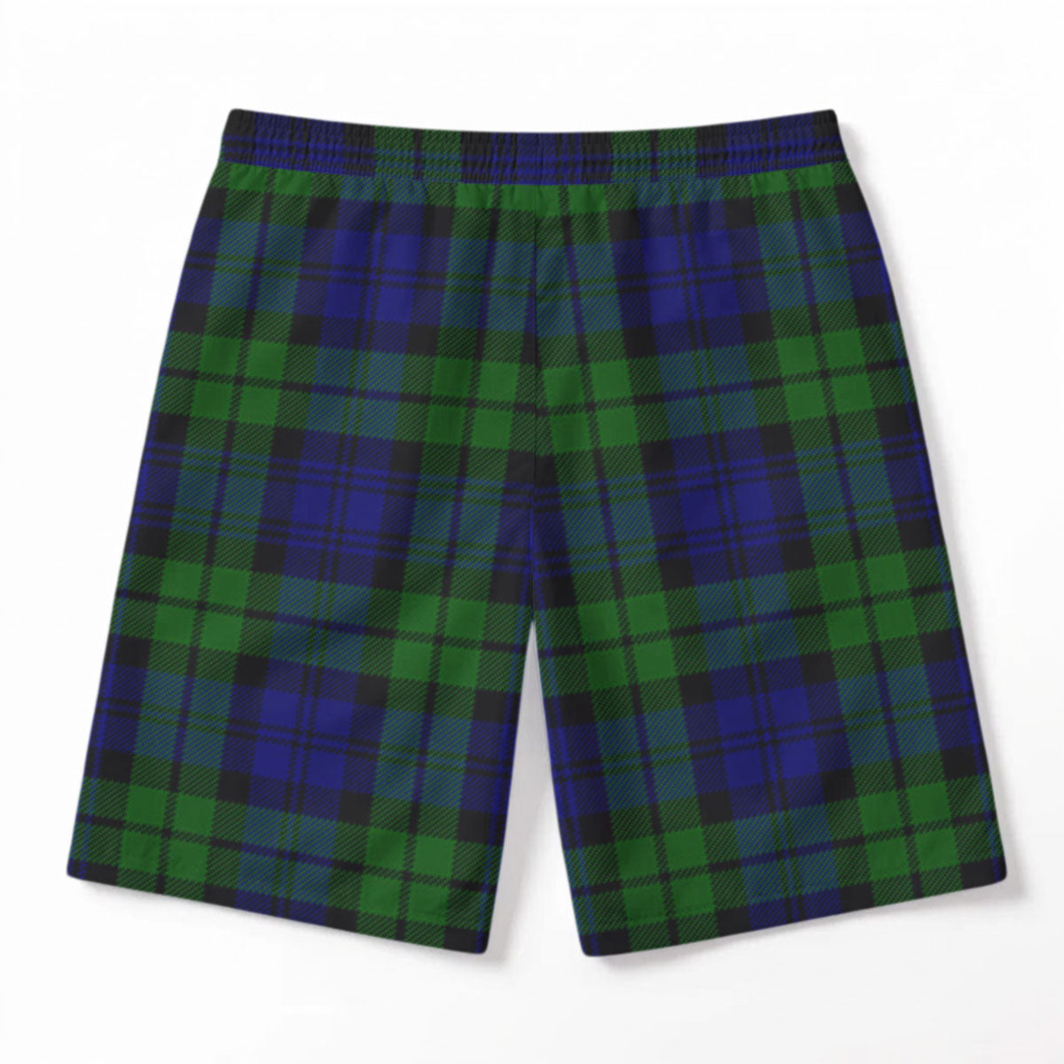 Campbell Modern Tartan Crest Men's Beach Shorts