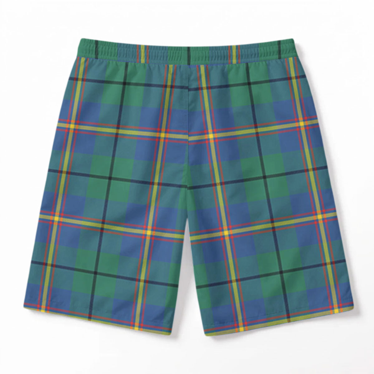 Carmichael Ancient Tartan Crest Men's Beach Shorts