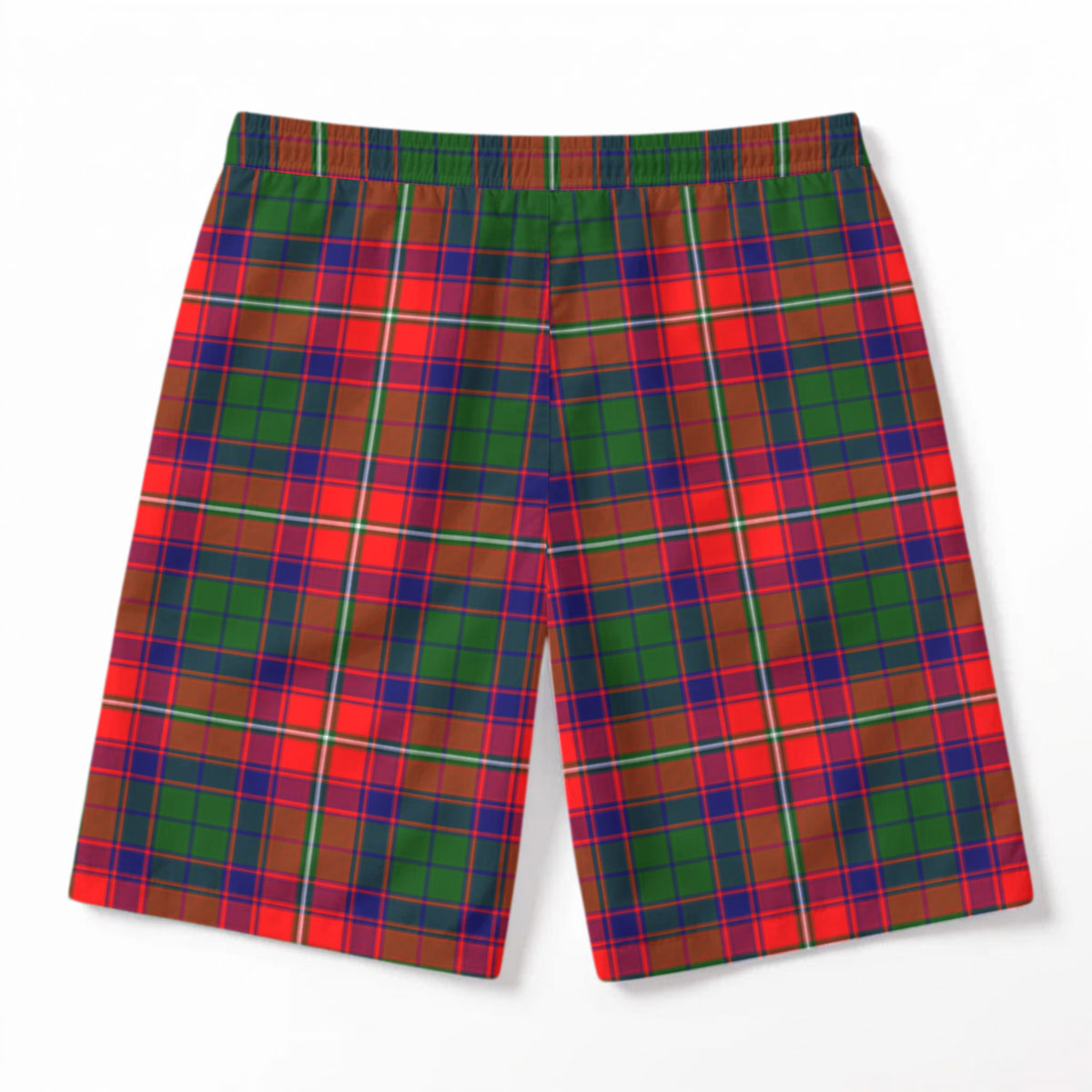 Charteris (Earl of Wemyss) Tartan Crest Men's Beach Shorts