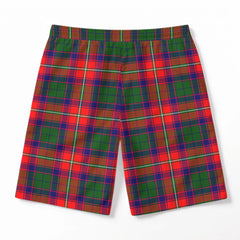 Charteris (Earl of Wemyss) Tartan Crest Men's Beach Shorts