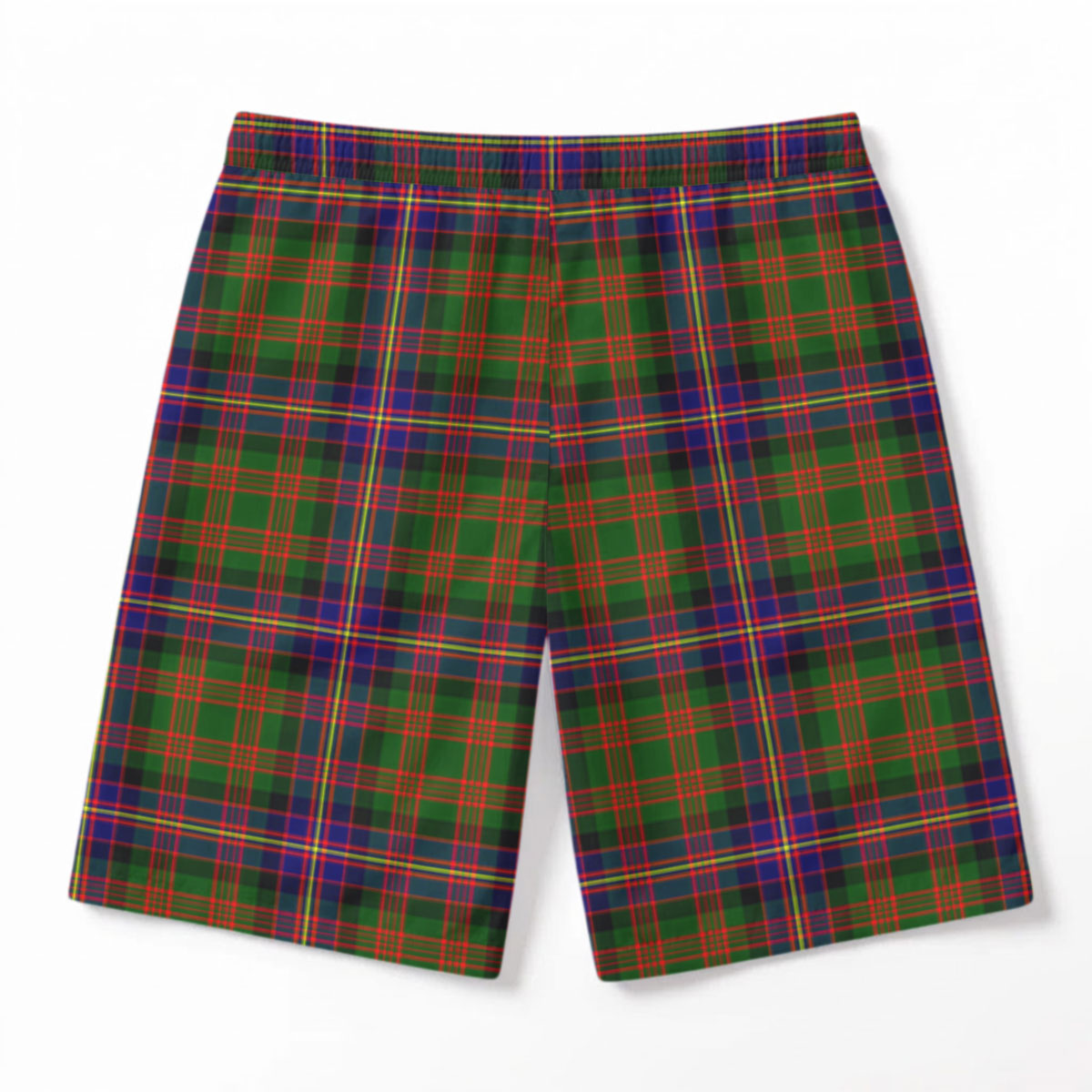 Cochrane Modern Tartan Crest Men's Beach Shorts