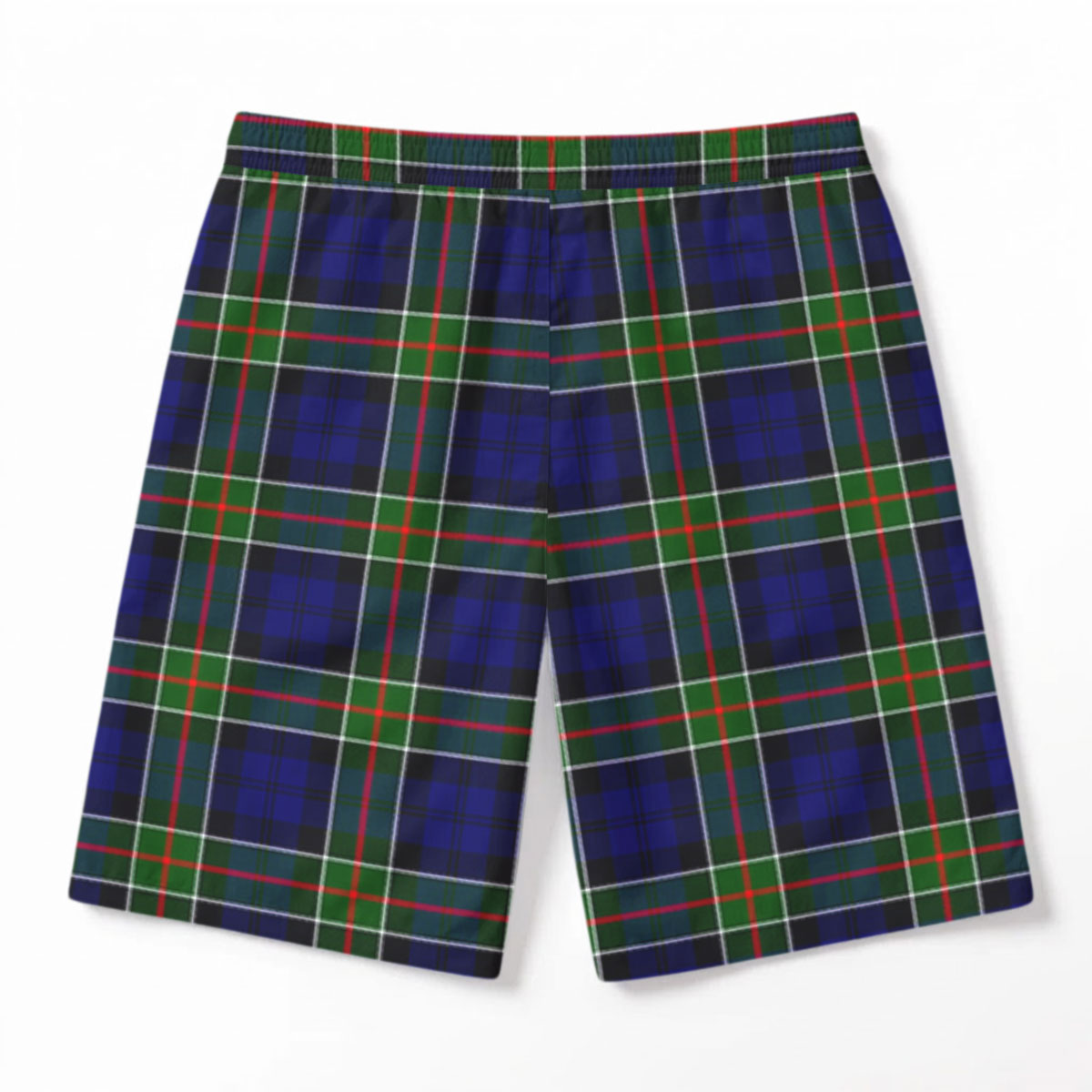 Colquhoun Modern Tartan Crest Men's Beach Shorts