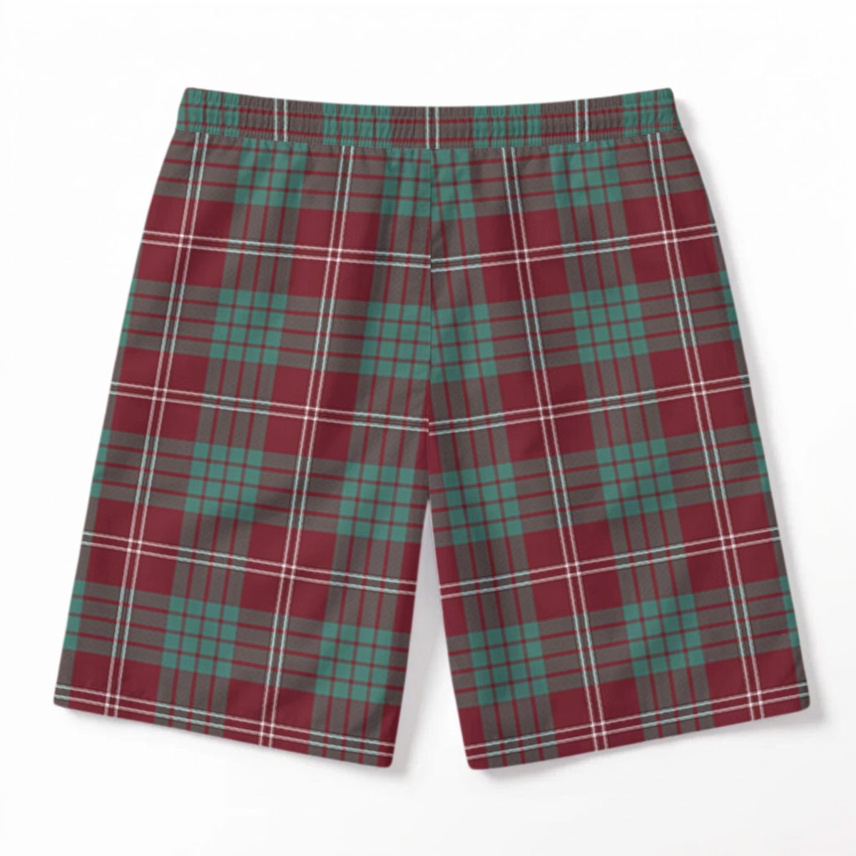 Crawford Modern Tartan Crest Men's Beach Shorts