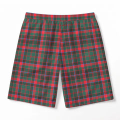 Cumming Hunting Modern Tartan Crest Men's Beach Shorts