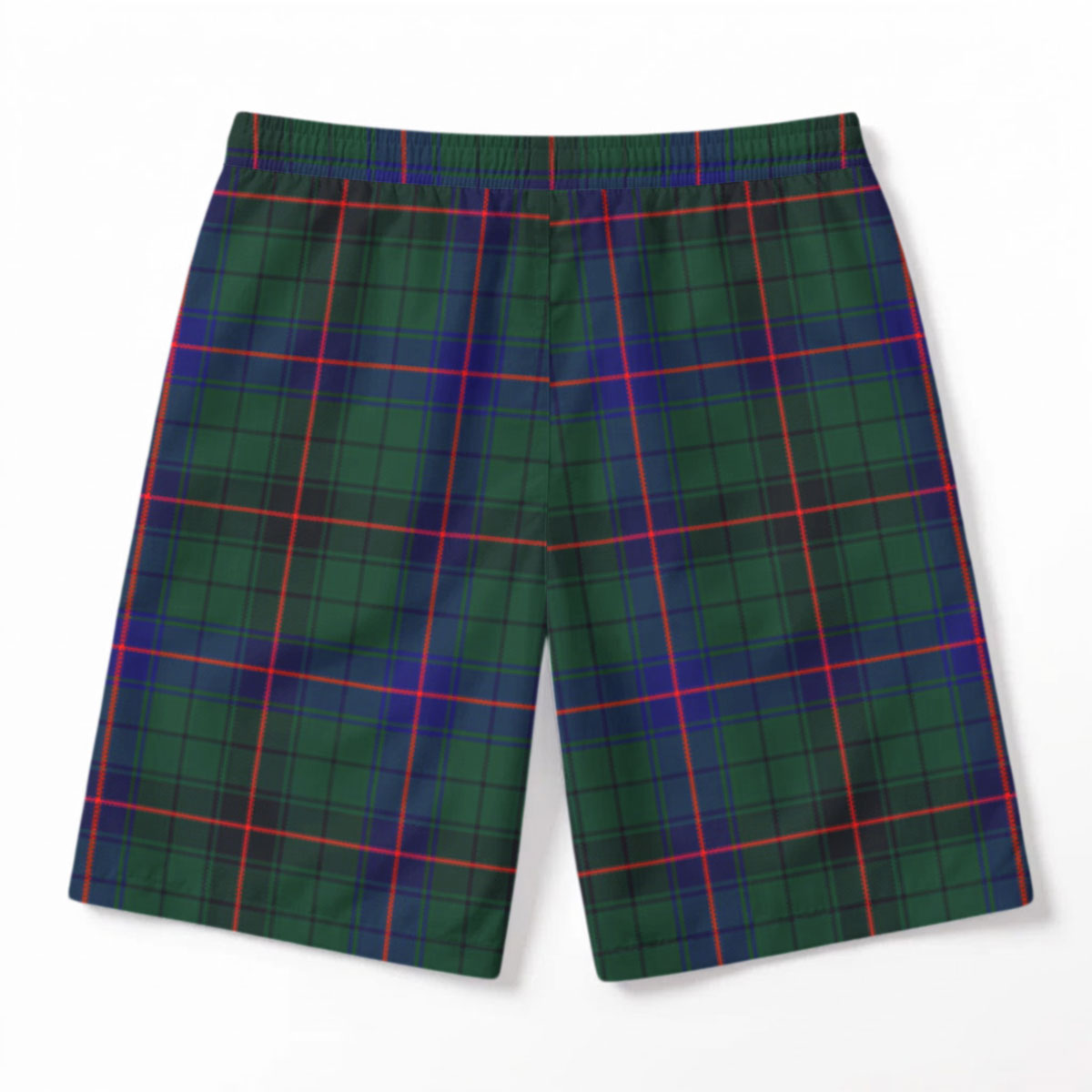 Davidson Modern Tartan Crest Men's Beach Shorts