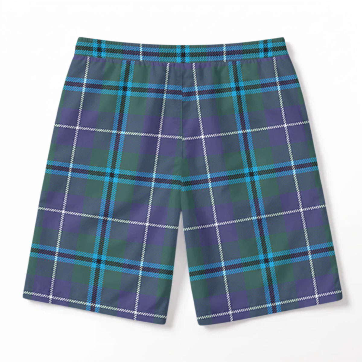 Douglas Modern Tartan Crest Men's Beach Shorts