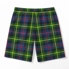 Farquharson Modern Tartan Crest Men's Beach Shorts