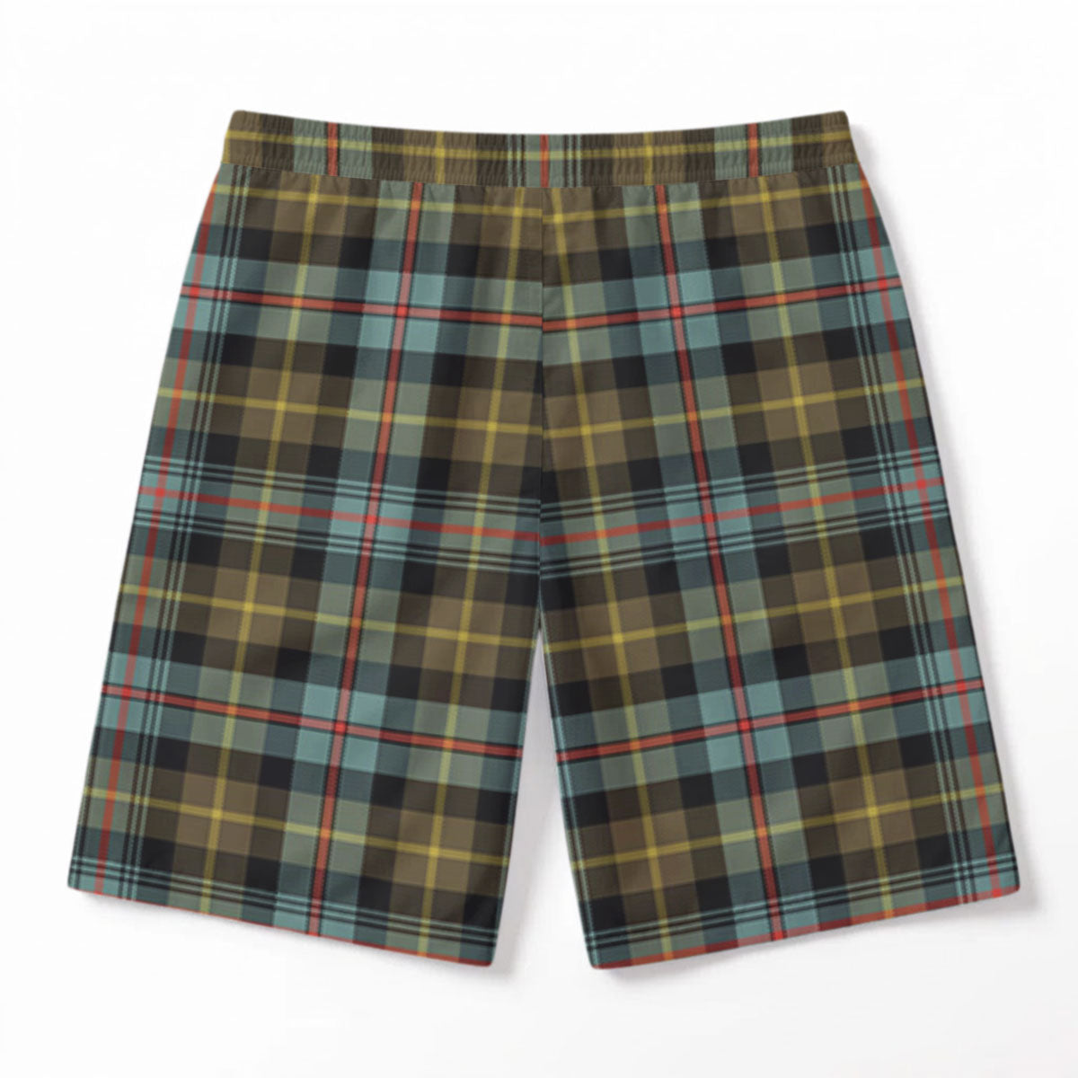 Farquharson Weathered Tartan Crest Men's Beach Shorts