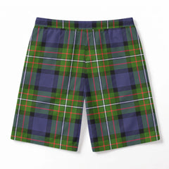 Fergusson Modern Tartan Crest Men's Beach Shorts