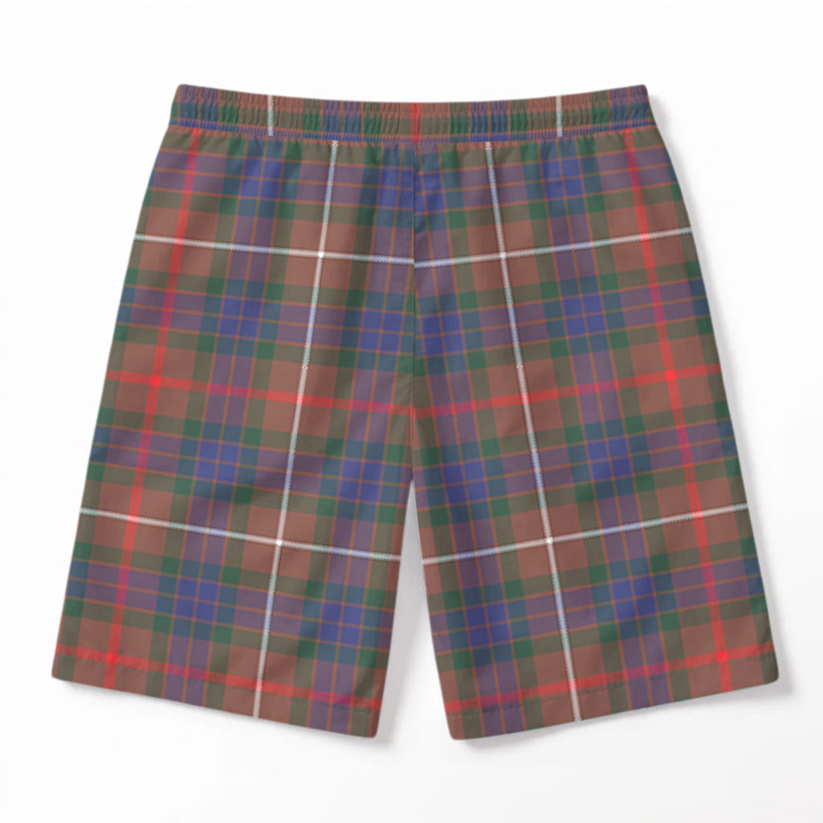 Fraser (of Lovat) Hunting Modern Tartan Crest Men's Beach Shorts