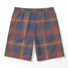 Fraser (of Lovat) Hunting Modern Tartan Crest Men's Beach Shorts