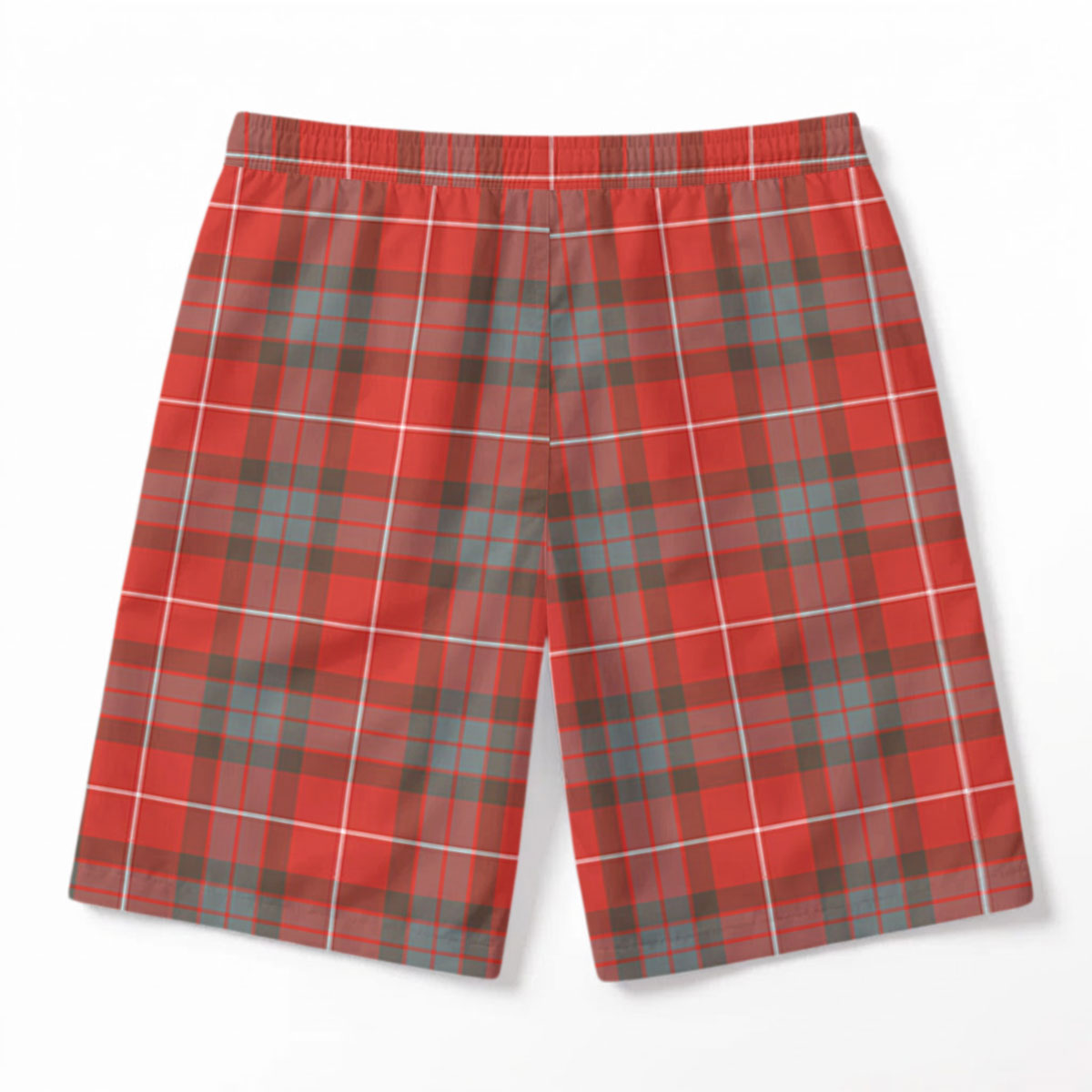 Fraser (of Lovat) Weathered Tartan Crest Men's Beach Shorts