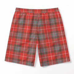 Fraser (of Lovat) Weathered Tartan Crest Men's Beach Shorts