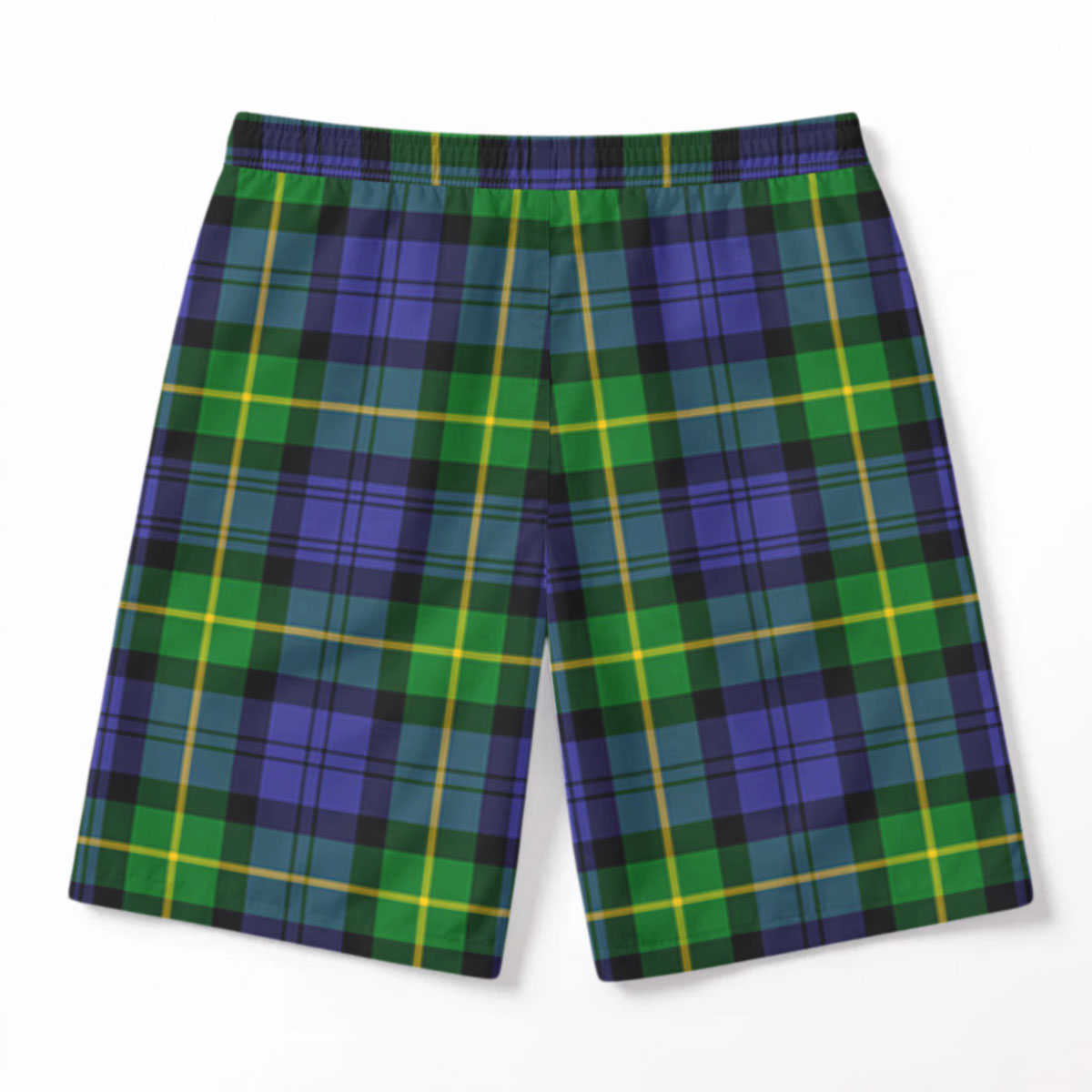 Gordon Modern Tartan Crest Men's Beach Shorts