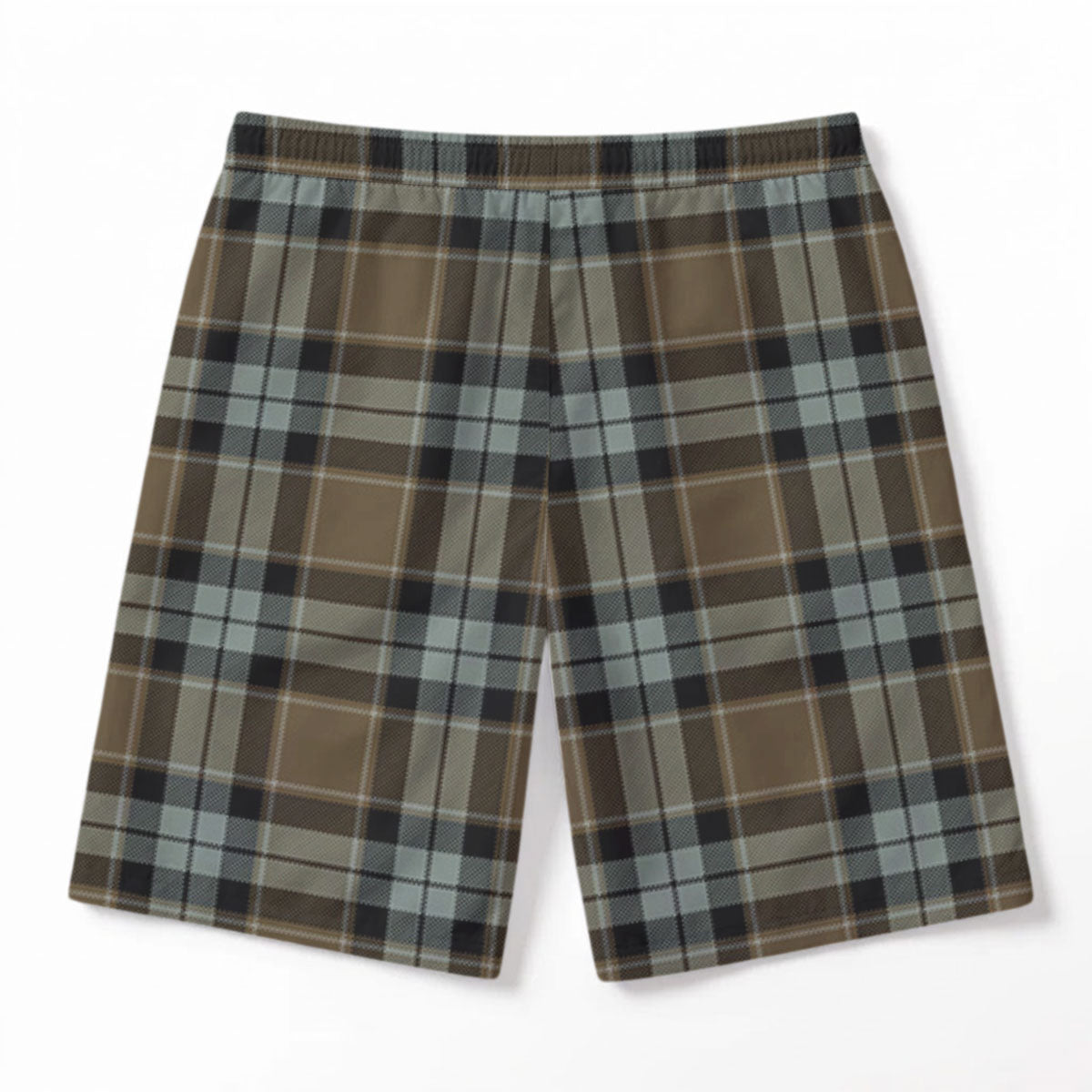 Graham of Menteith Weathered Tartan Crest Men's Beach Shorts