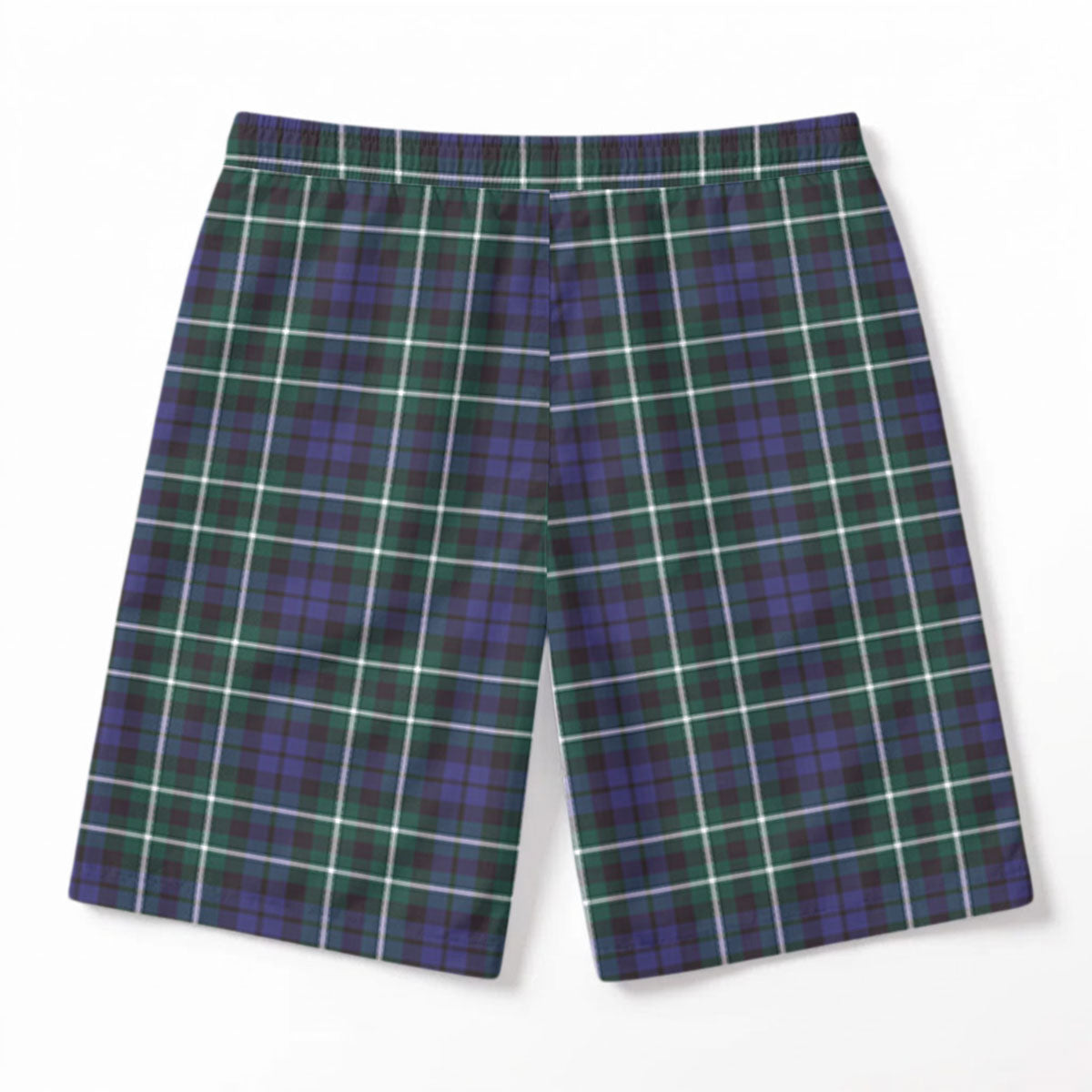Graham of Montrose Modern Tartan Crest Men's Beach Shorts