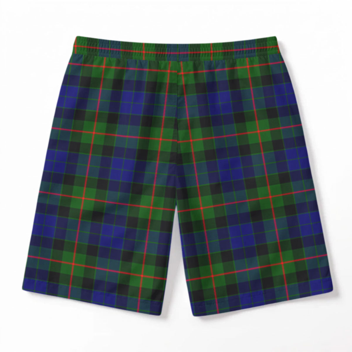 Gunn Modern Tartan Crest Men's Beach Shorts