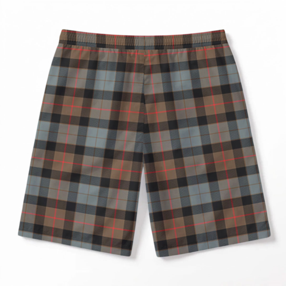 Gunn Weathered Tartan Crest Men's Beach Shorts