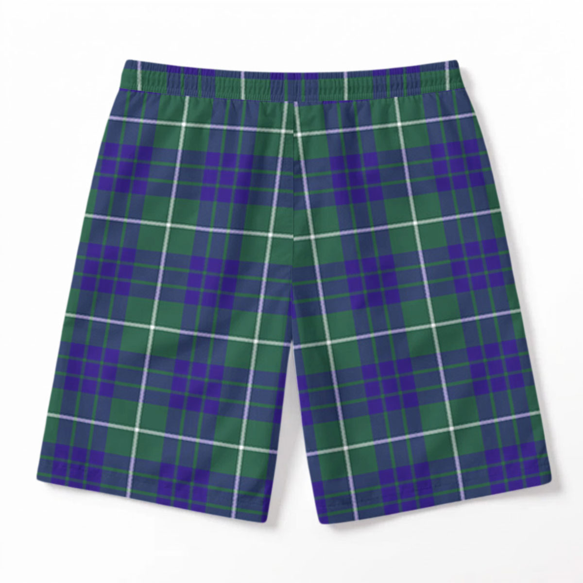 Hamilton Hunting Modern Tartan Crest Men's Beach Shorts