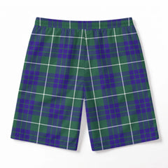 Hamilton Hunting Modern Tartan Crest Men's Beach Shorts