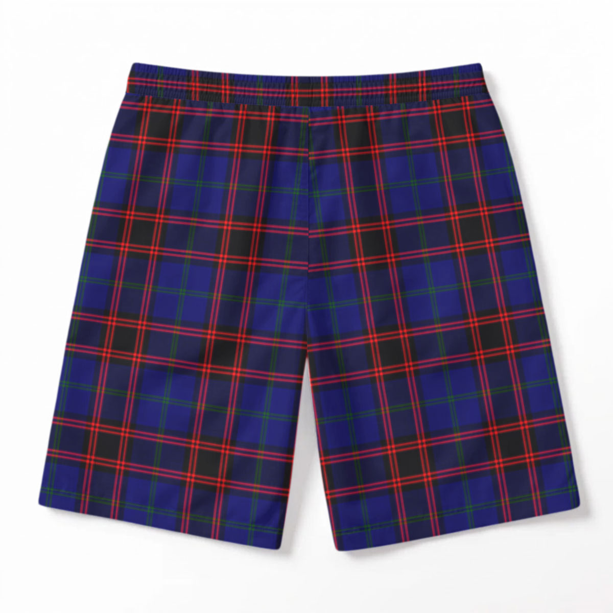 Home Modern Tartan Crest Men's Beach Shorts