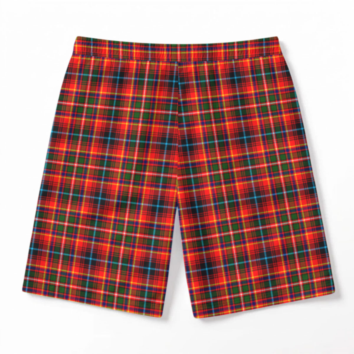 Innes Modern Tartan Crest Men's Beach Shorts