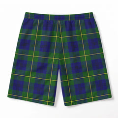 Johnson Modern Tartan Crest Men's Beach Shorts