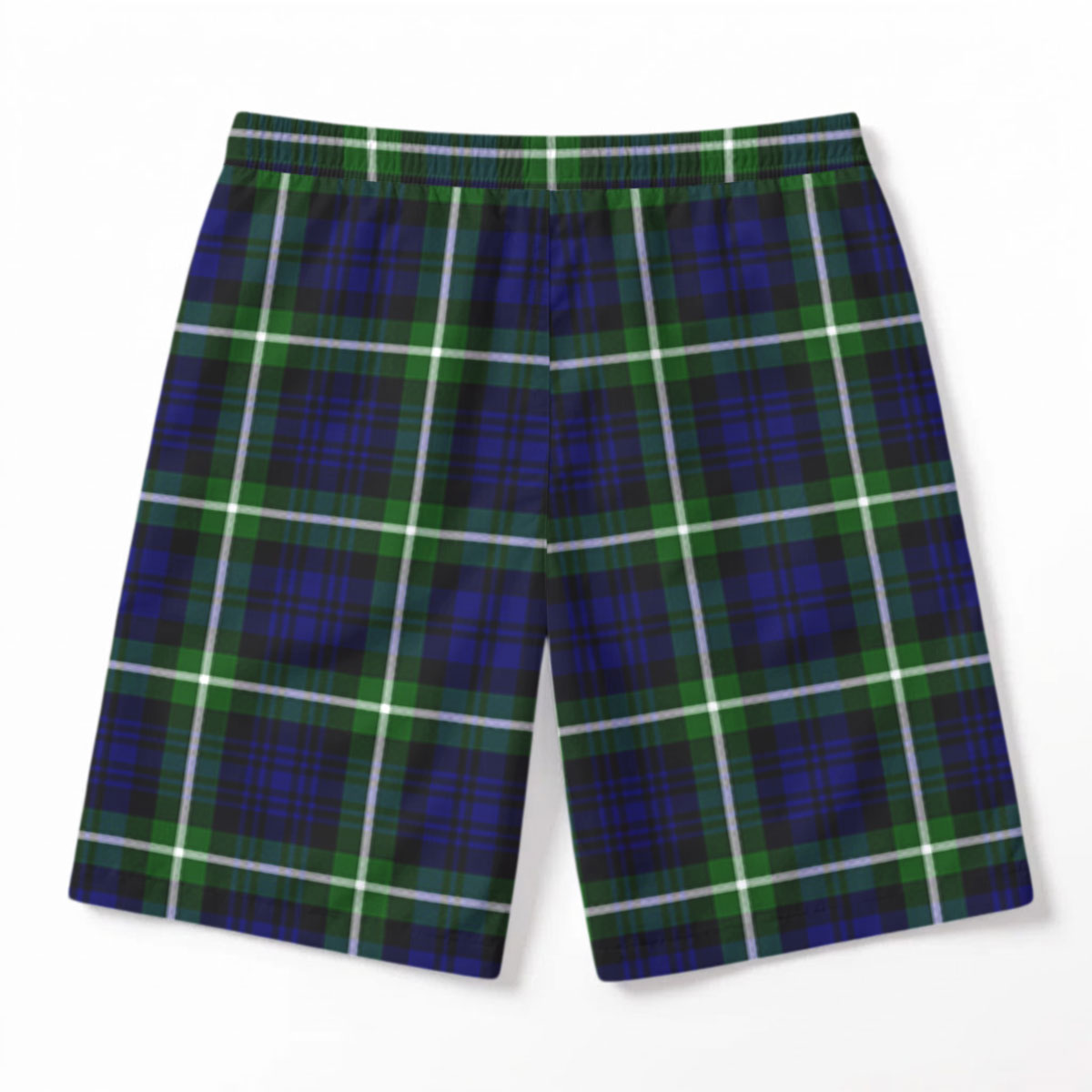 Lamont Modern Tartan Crest Men's Beach Shorts