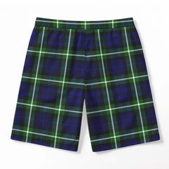 Lamont Modern Tartan Crest Men's Beach Shorts