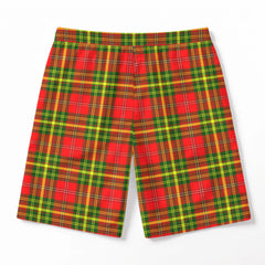 Leask Tartan Crest Men's Beach Shorts
