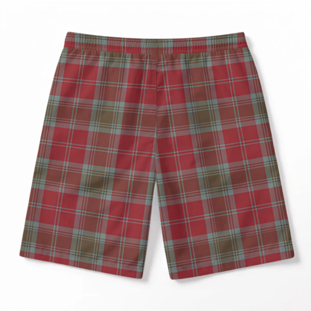 Lindsay Weathered Tartan Crest Men's Beach Shorts
