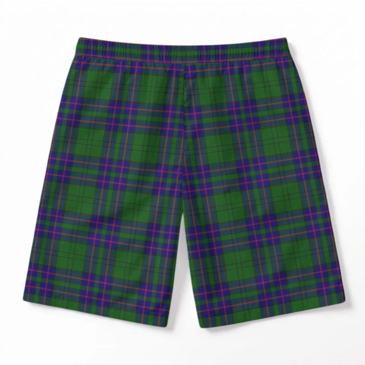 Lockhart Modern Tartan Crest Men's Beach Shorts
