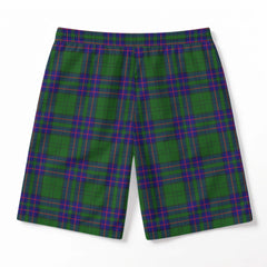 Lockhart Modern Tartan Crest Men's Beach Shorts