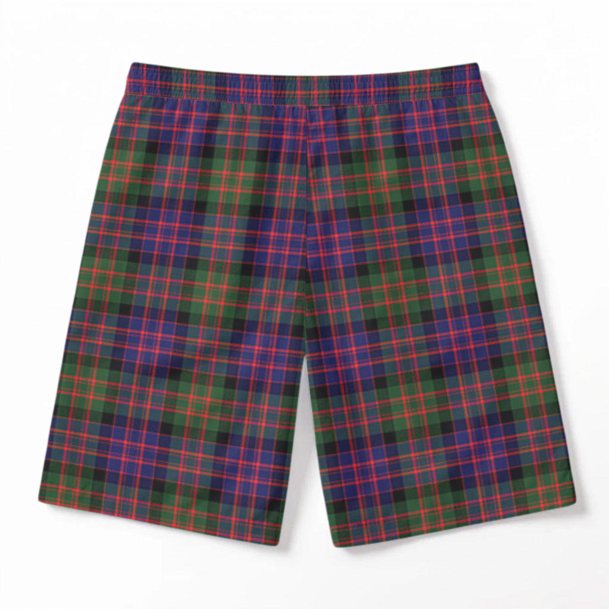 MacDonald Modern Tartan Crest Men's Beach Shorts