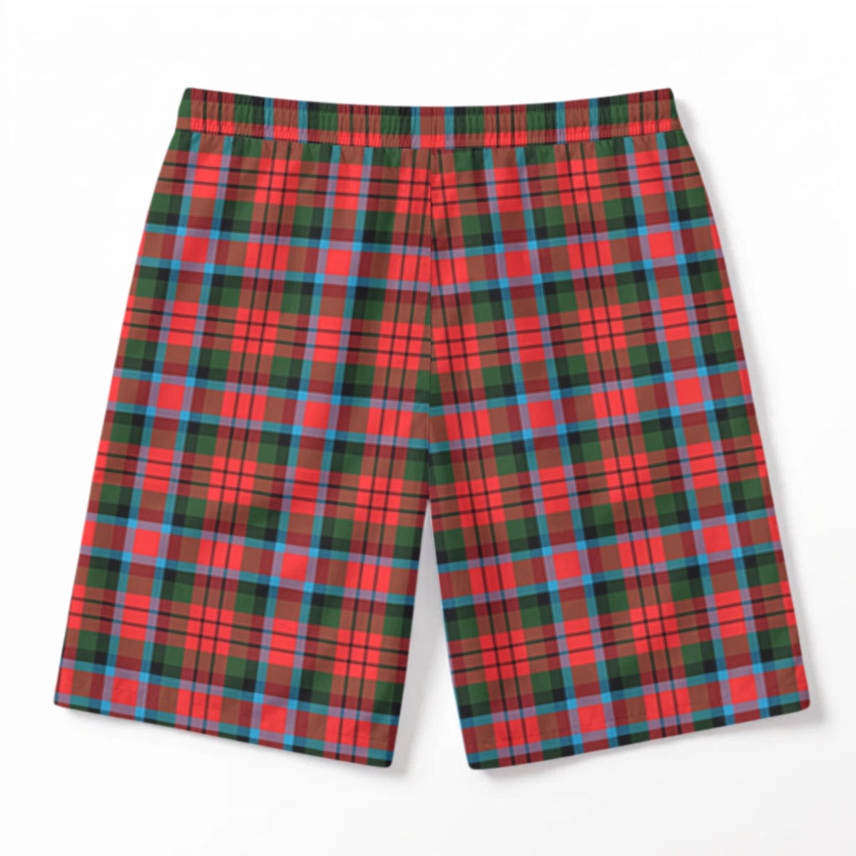 MacDuff Modern Tartan Crest Men's Beach Shorts