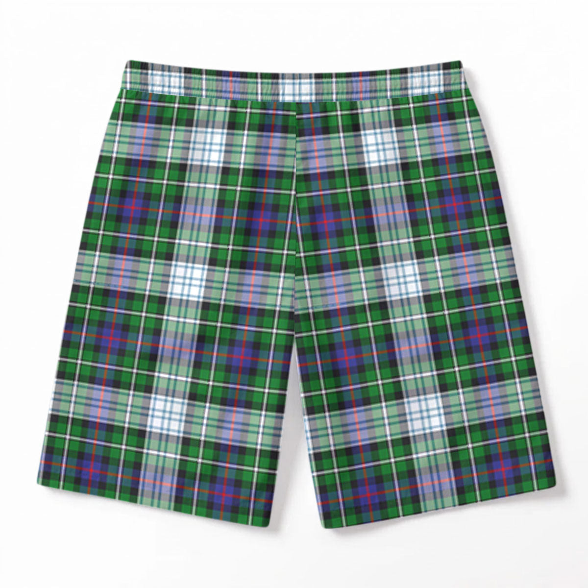 MacKenzie Dress Modern Tartan Crest Men's Beach Shorts