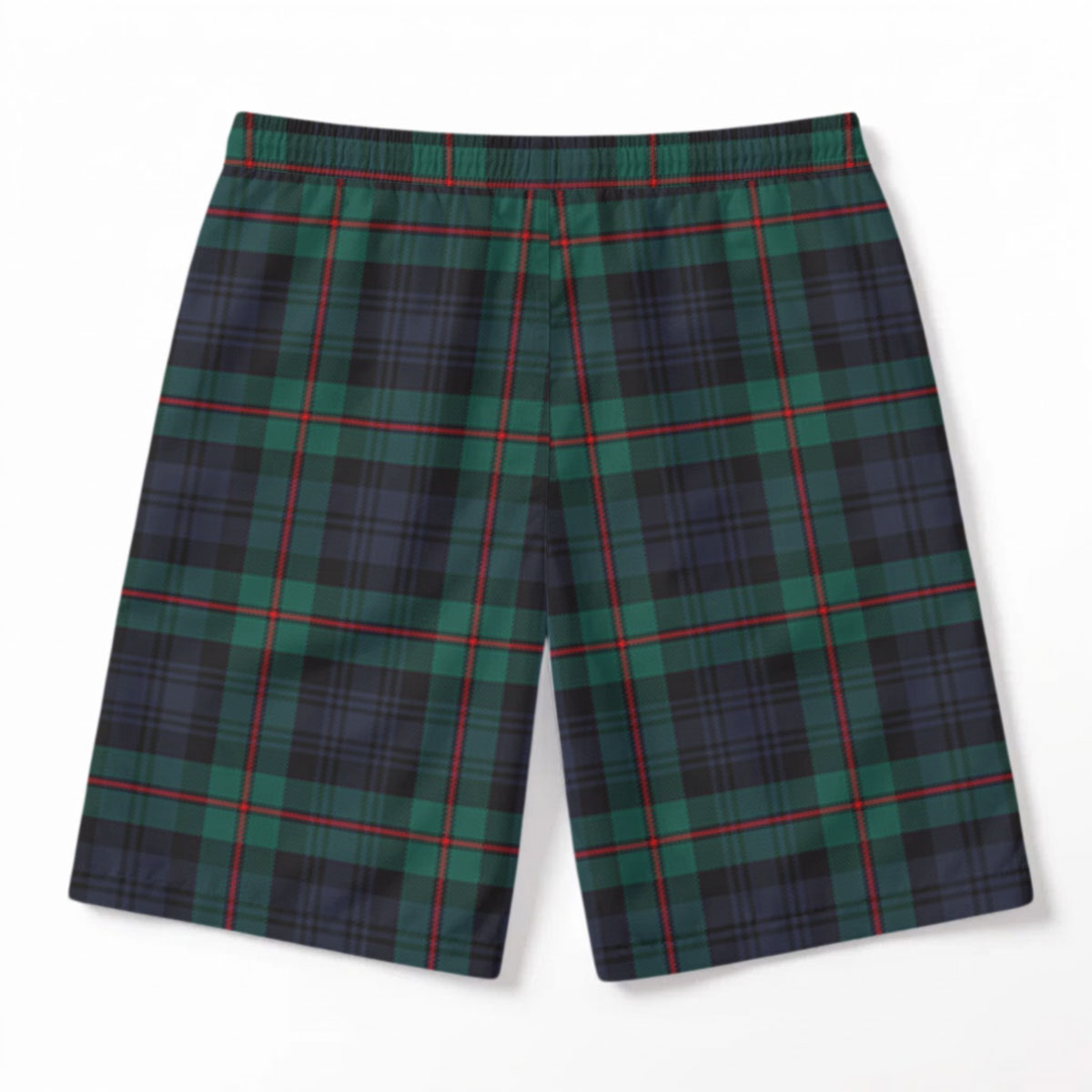 MacKinlay Modern Tartan Crest Men's Beach Shorts