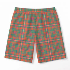 MacKinnon Ancient Tartan Crest Men's Beach Shorts