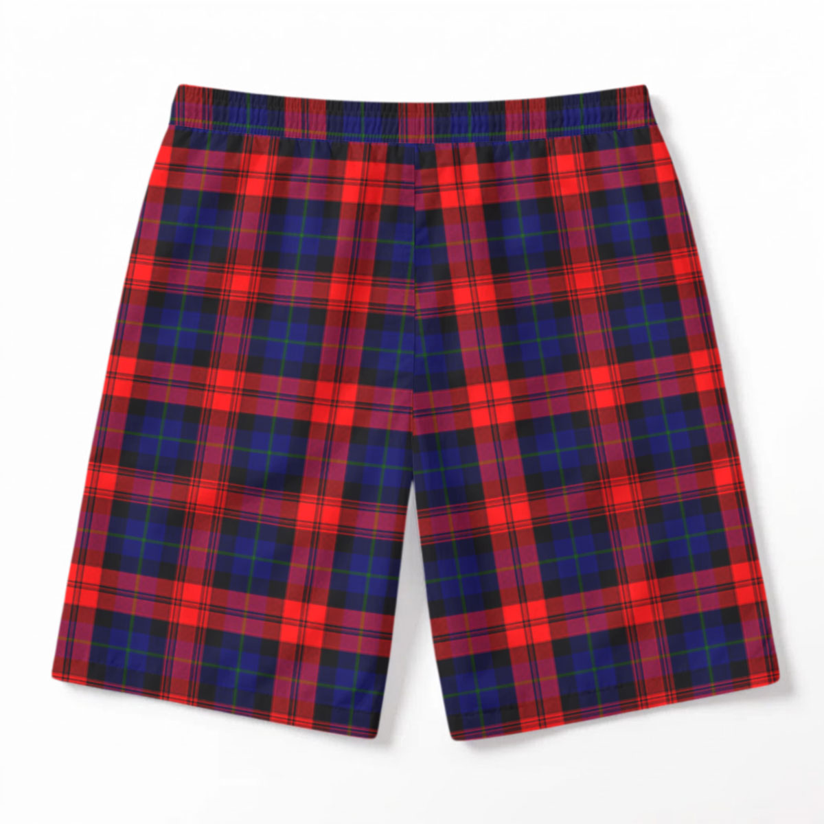 MacLachlan Modern Tartan Crest Men's Beach Shorts