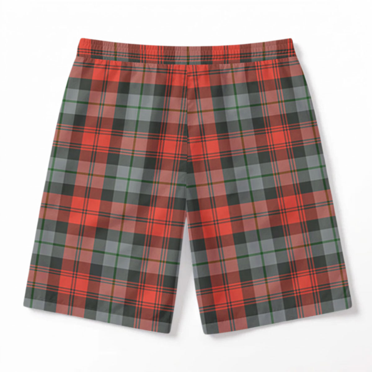 MacLachlan Weathered Tartan Crest Men's Beach Shorts