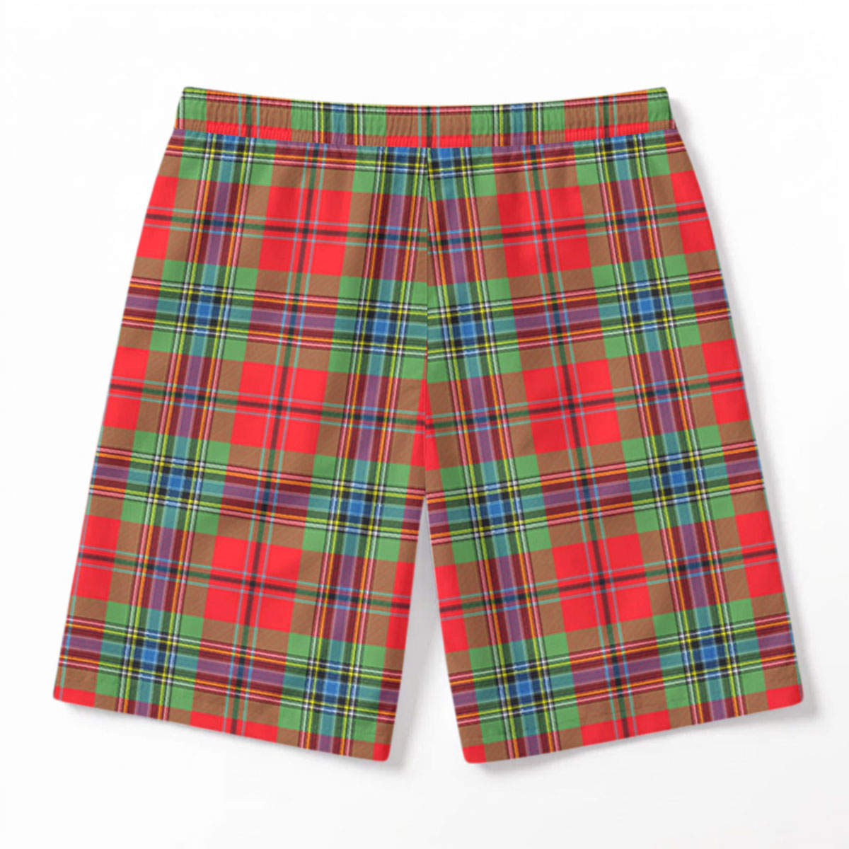 MacLean of Duart Modern Tartan Crest Men's Beach Shorts