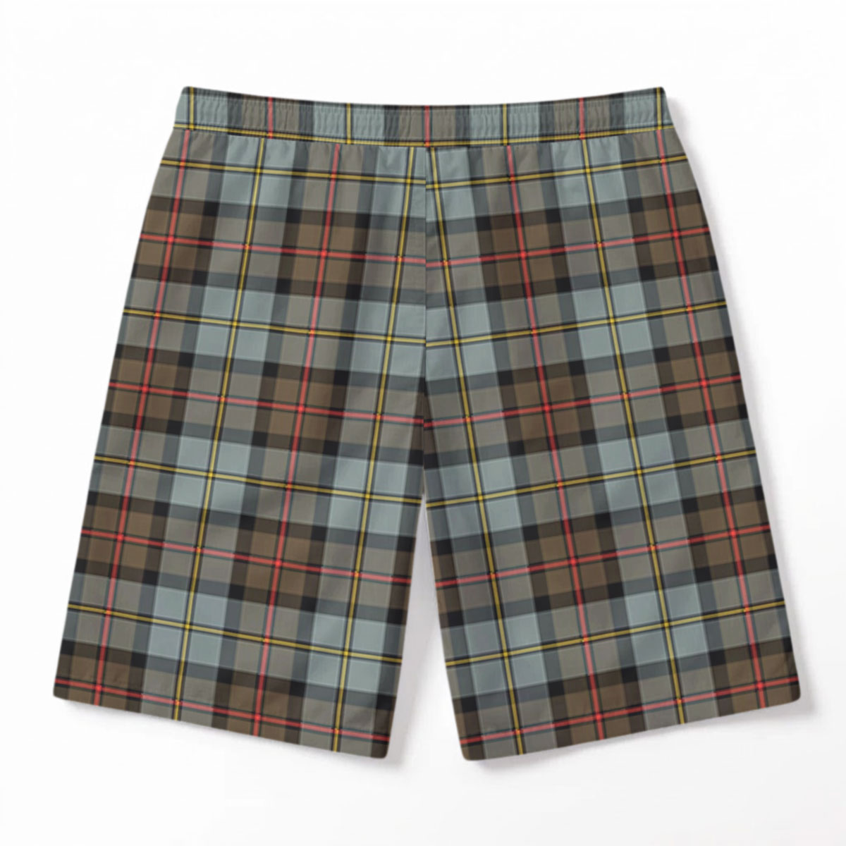MacLeod of Harris Weathered Tartan Crest Men's Beach Shorts