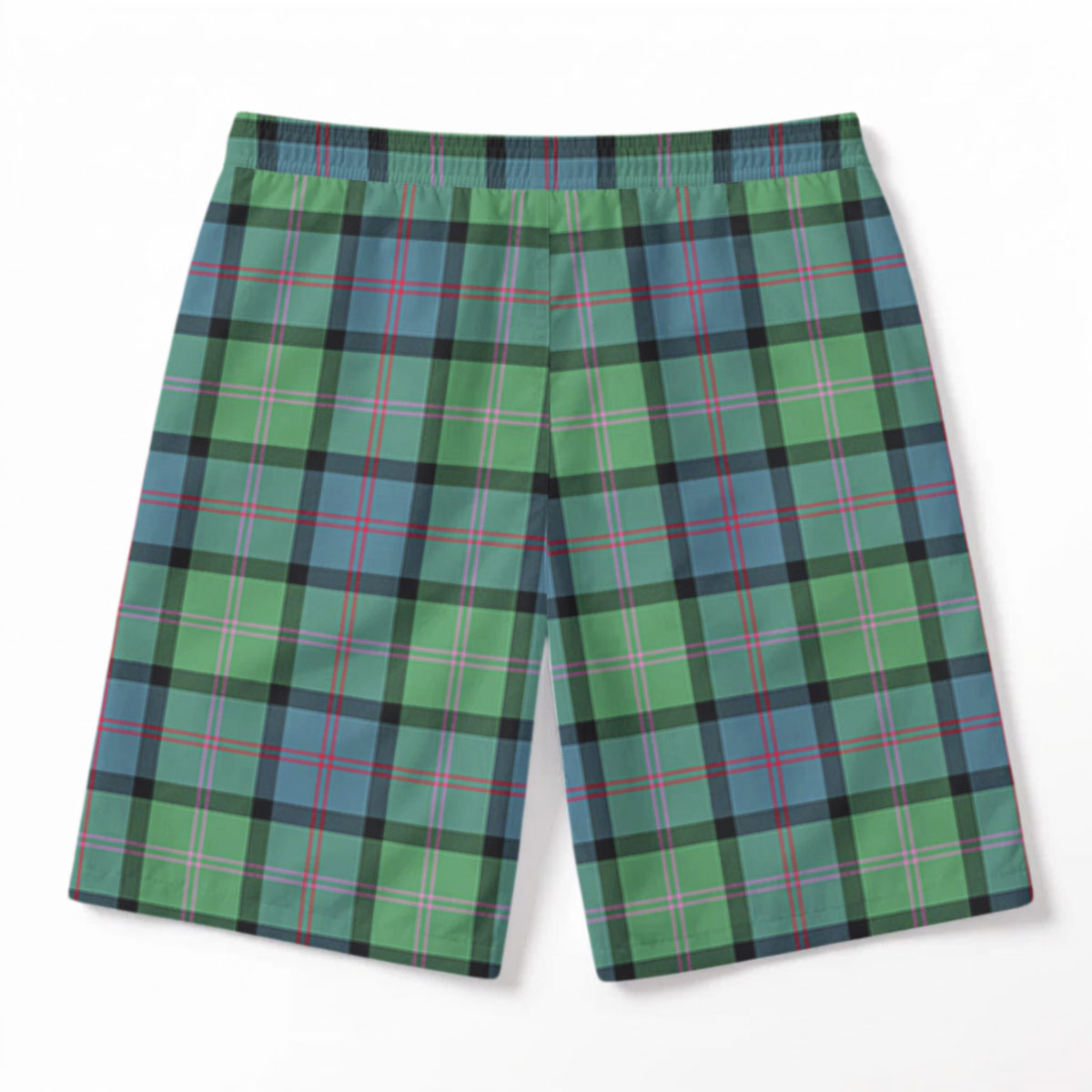 MacThomas Ancient Tartan Crest Men's Beach Shorts