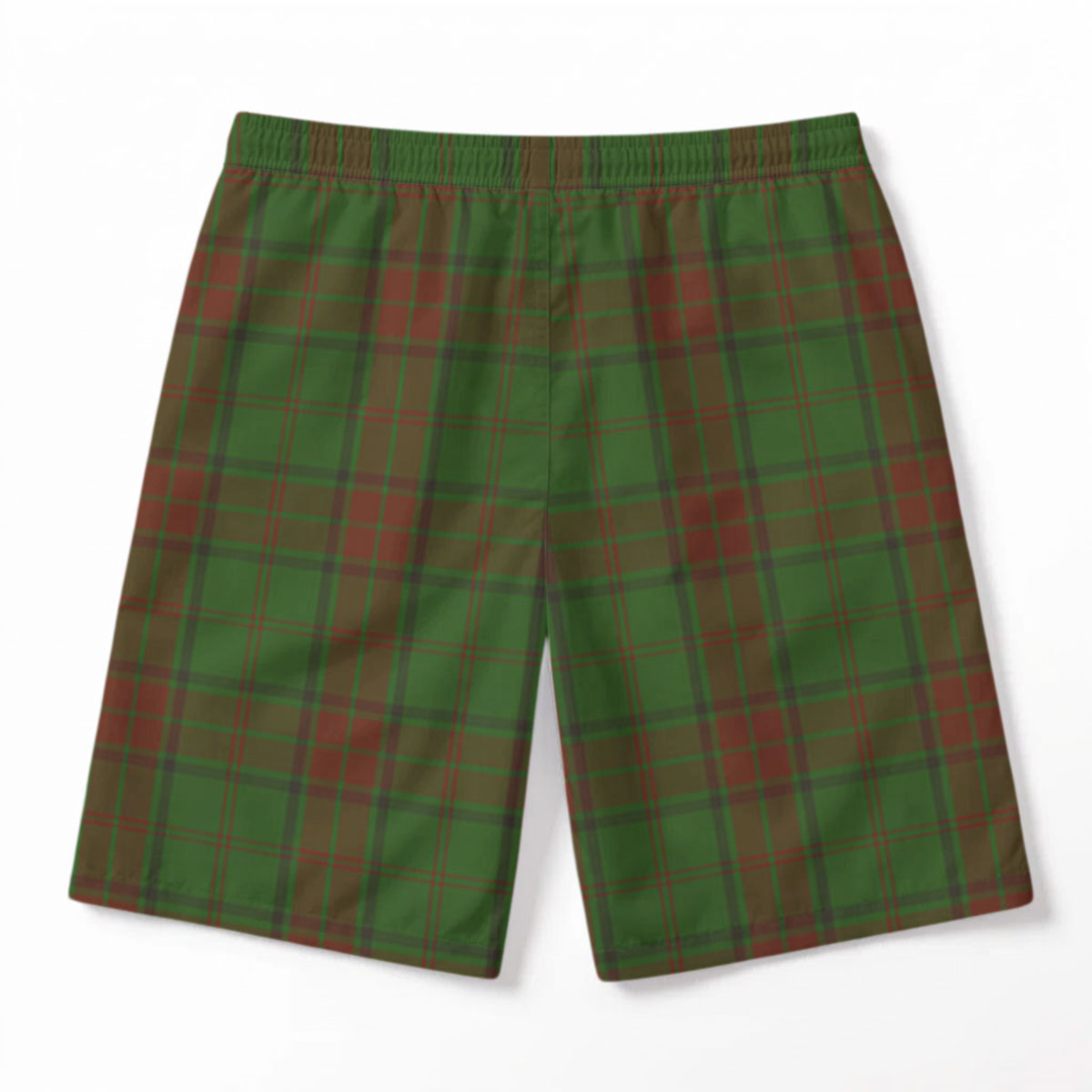 Maxwell Hunting Tartan Crest Men's Beach Shorts