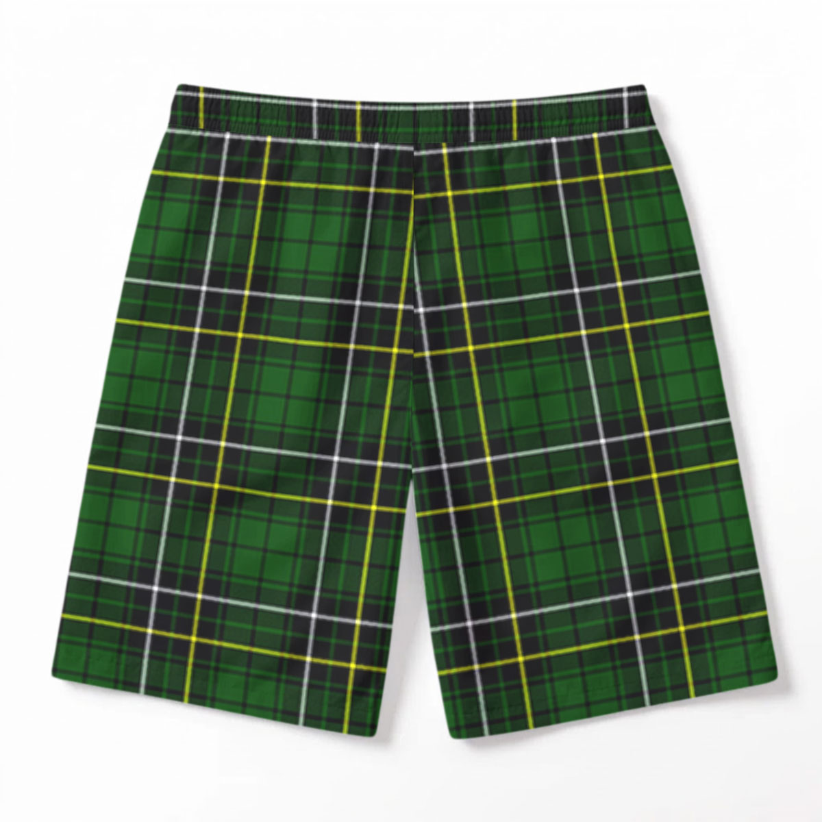 McAlpine Modern Tartan Crest Men's Beach Shorts