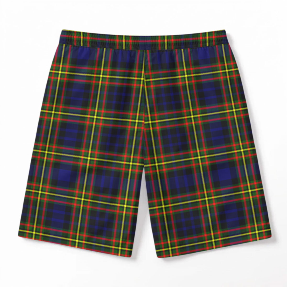 McClellan Modern Tartan Crest Men's Beach Shorts