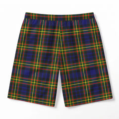 McClellan Modern Tartan Crest Men's Beach Shorts