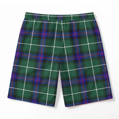 McDonald of the Isles Hunting Modern Tartan Crest Men's Beach Shorts